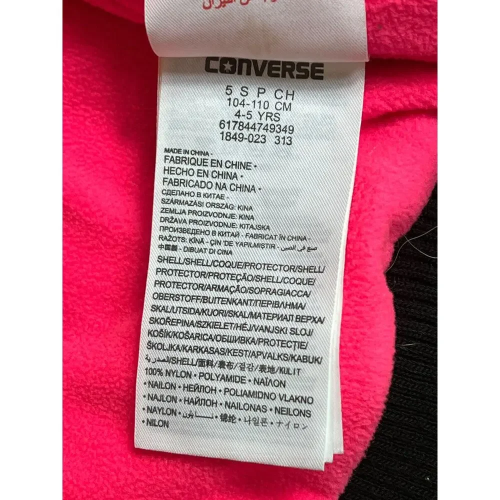Converse girls quilted hooded jacket age 4-5 years 5 S